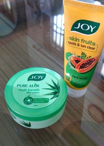 Joy Pure Aloe multi- benifit skin cream and Face Wash