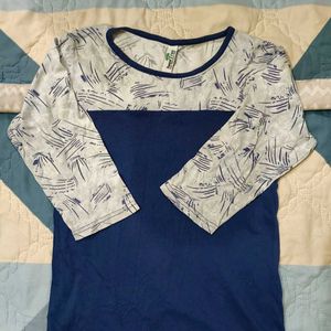 Patterned 3/4 Sleeve Top ur Body Would Never Leave