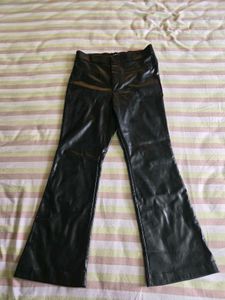 Zara Faux Leather Flare Trousers