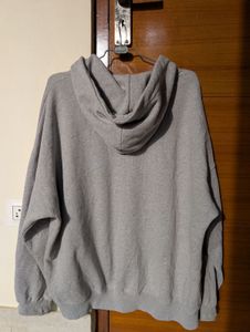 Oversized Grey Zipper Hoodie