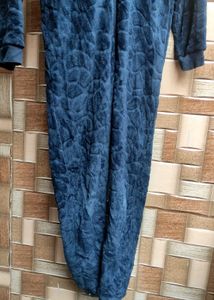 Comfy Blue Plush Onesie jumpsuit for boys