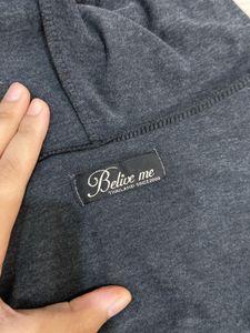 Cropped Casual Gray Hoodie