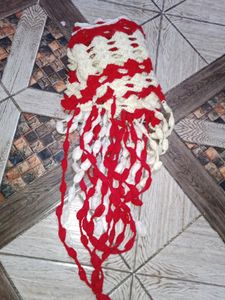 Woolen Toran For Gate White&amp;Red 🤍❤