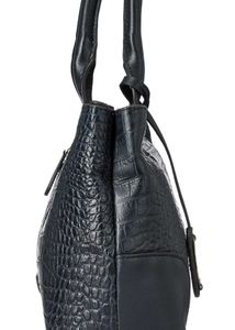 HideSign Leather Embossed Black Tote