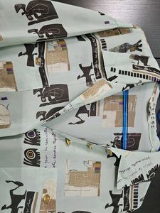 Abstract Print Button-Down Shirt