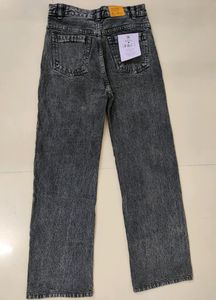 Acid Wash Wide Leg Jeans