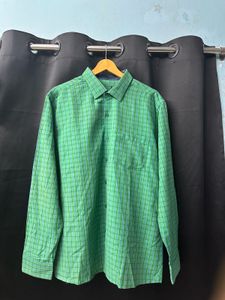 Green Slim Fit Check Shirt