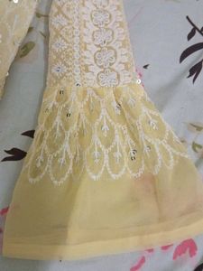 Chickenkari Yellow Embellished Kurti
