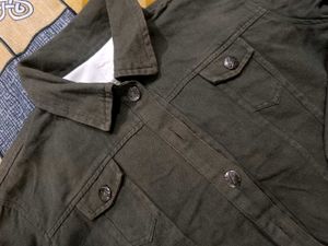 Olive Green Crop Jacket