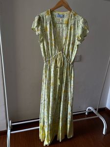 V neck Weekend Floral Cotton Maxi