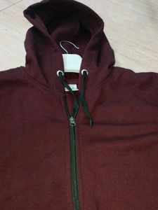 Burgundy Zip-Up Hoodie