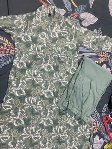 Floral Aline kurta with pocket and Plazzo