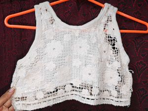 Crochet Floral Crop Top for kids