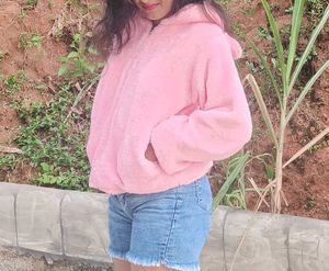 Cute Pink Bear Hoodie