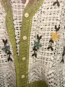 Crochet Cardigan with Balloon Sleeves