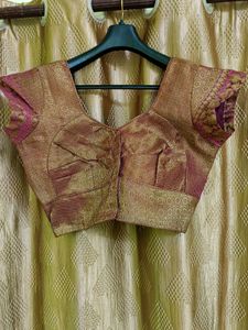 Purple Cotton Saree With Blouse 💜✨
