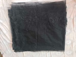 Elegant Black Net saree
