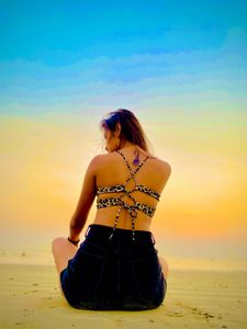 Leopard Print Tie-Up Bikini Top