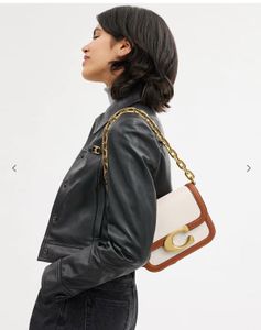 Coach Idol Canvas and Glovetanned Leather Shoulder