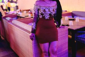 Off-Shoulder Sheer Sleeve Dress