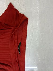 off shoulder rust top