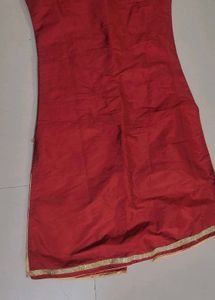 Embroidered Red Kurta sleeveless Glitter