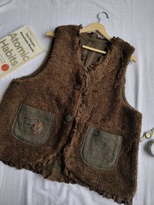 Vintage Style Brown Vest