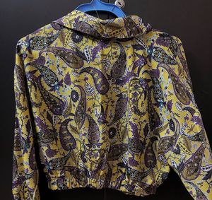 Paisley Print Crop Top