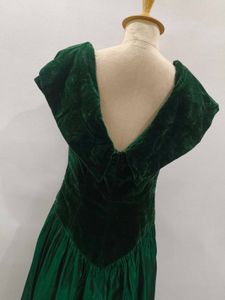 Emerald Green Velvet Dress