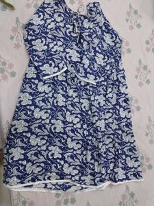 Blue Kurta With Tassels