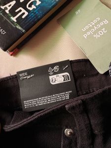 H&amp;M wide low waist jeans