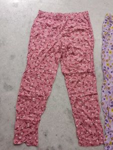 Floral Print Lounge Pants - Two Pairs