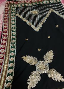 Beautiful 🖤 Black PartyWear Saree With Blouse