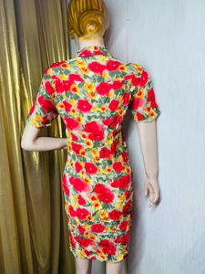 Vintage Floral Shirt Dress