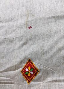 Cotton Silk beige Saree With Beautiful Design