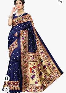 Nevy Blue Printed Saree