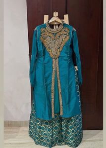 New Embroidered Teal Kurta Set