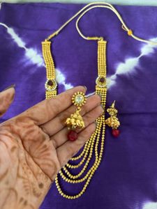 Raani haar &amp; Long Kundan Necklace