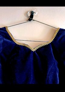 Velvet Fully Stitchd Lehnga Choli With Dupatta