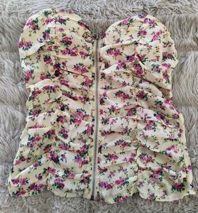 🌸 Sweetheart Floral Strapless Top 🌸