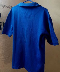 MEN POLO NECK DARK BLUE T-SHIRT