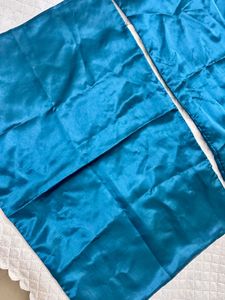 Teal Satin Fabric Pillow Covers