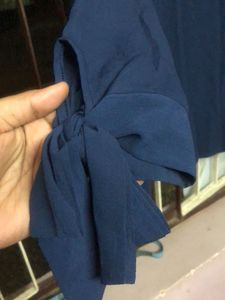Navy Blue Long Sleeve Blouse/top