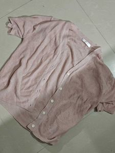 Cute Pink Button-Down Top