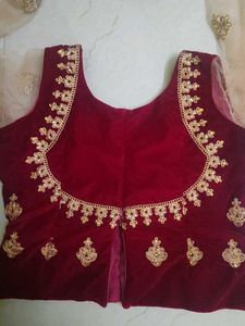 Maroon Embroidered Blouse