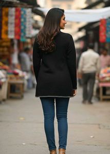 Stylish Black Turtleneck Sweater