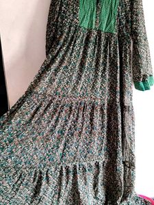 Dark Green Anarkali Full Length Kurti
