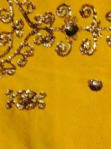 Sequence Dimond Work Saree With Blouse Material