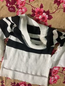 Striped Bell Sleeve Top