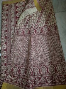 Elegant Printed Saree with Blouse